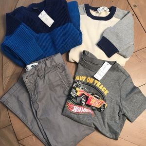 Bundle Boys 4T sweater pants gap old navy new blue